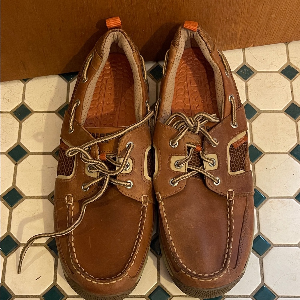 Sperry Tan Leather Men's Boat Shoes